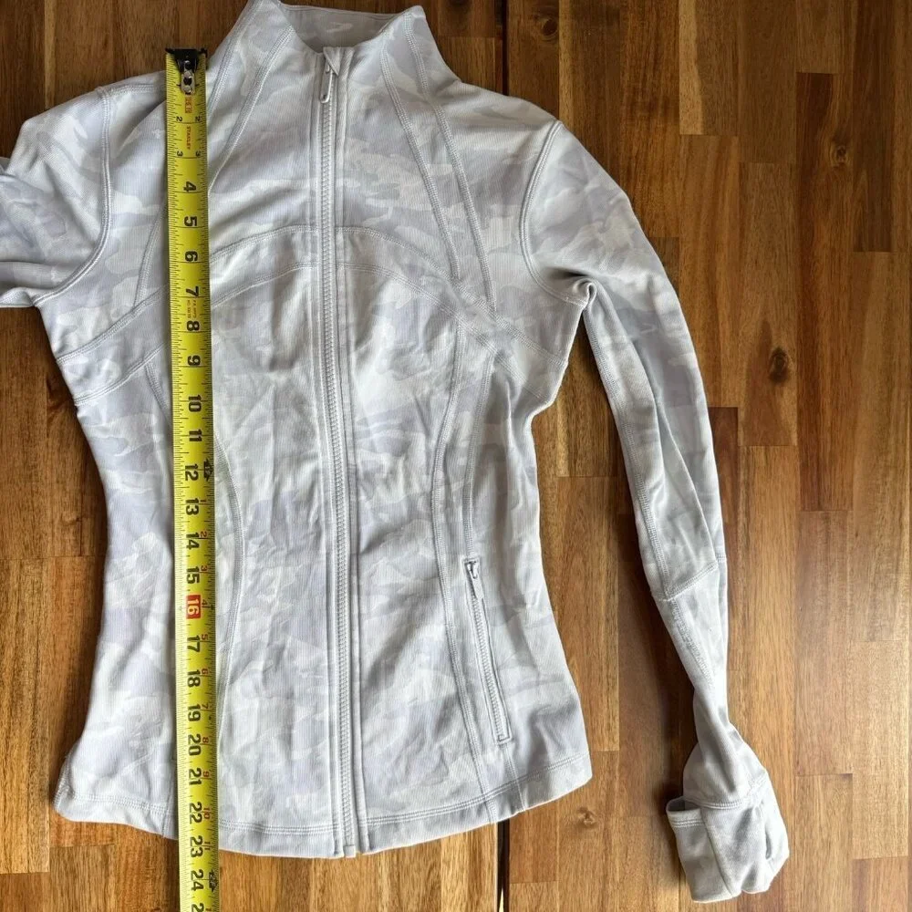 Lululemon Define Jacket Womens 6 Gray Lux Jacquard Slim Fit‎ Running Gym READ!